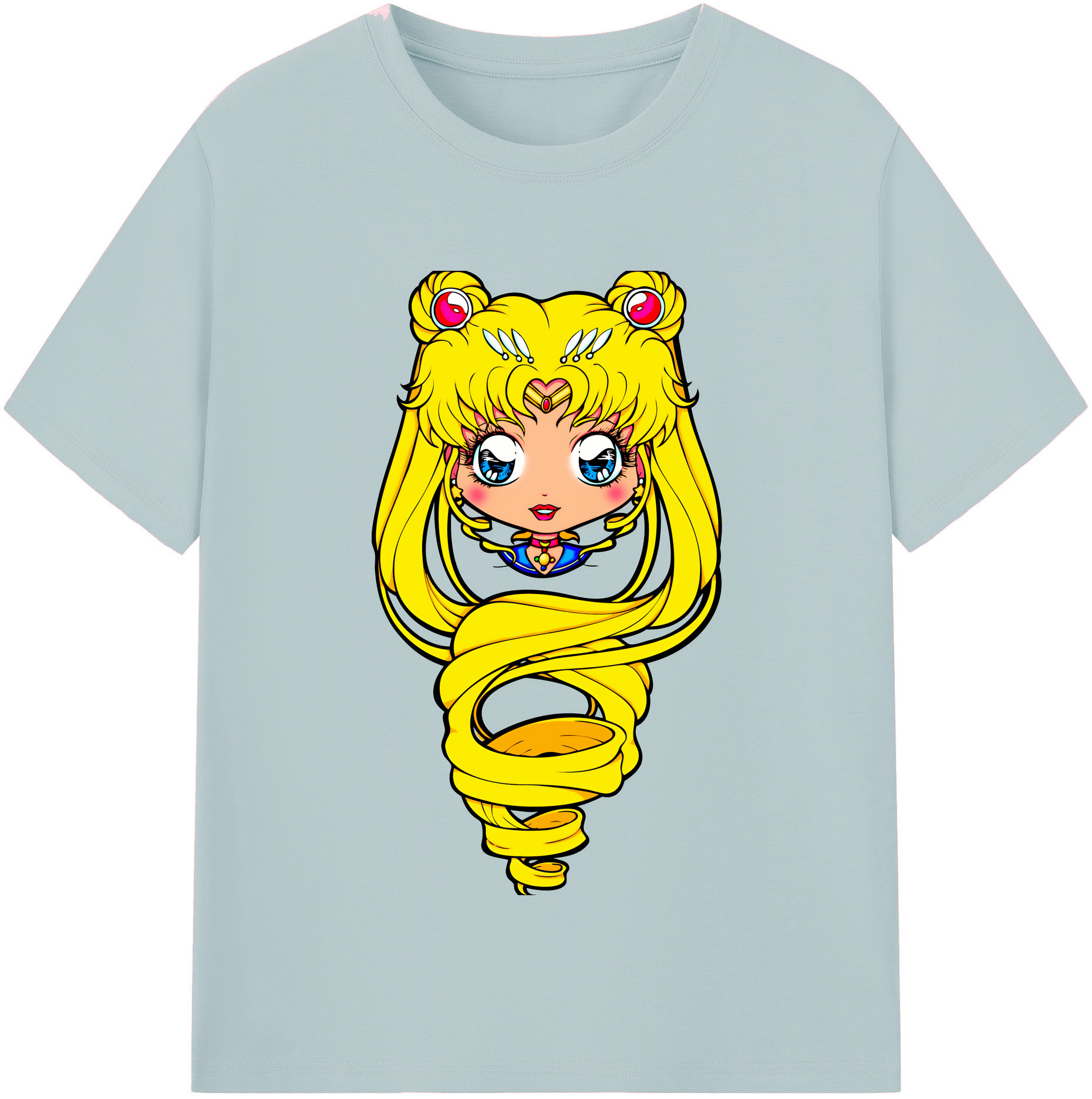 （画像用） 美少女戦士セーラームーン 月野 うさぎ つきの うさぎ Sailor Moon Tsukino Usagi 綿100％半袖Tシャツ（フロントプリント）